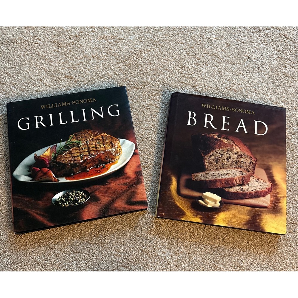 Williams-Sonoma Cookbook Set Grilling and Bread Hardcover Collection 2002 Multi